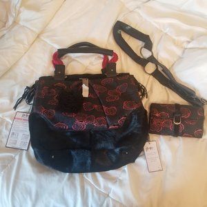 NWT Vintage Cowhide Leather JTote Designer Laptop Bag and Wallet